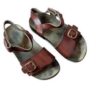 Cat & Jack Brown Leather Summer Sandals Size 8